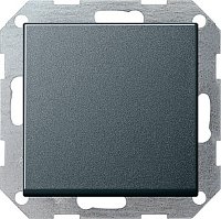 Выключатель кнопочный без рамки Gira System55 1-кл. антрацит